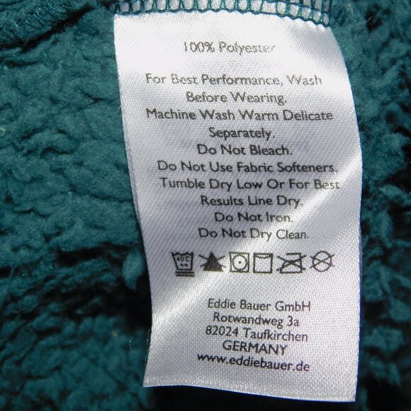 Eddie Bauer Womens S Green Quest Plush 2.0 1/4 Zip Teddy Fleece Sweater - Picture 4 of 7